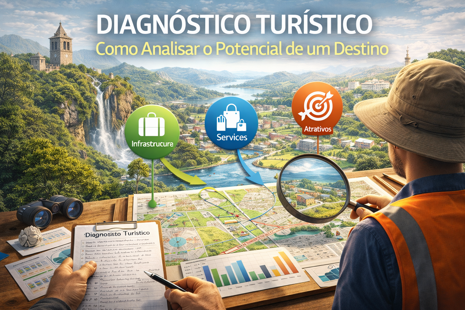 diagnóstico turístico analisando o potencial de um destino com atrativos serviços e infraestrutura